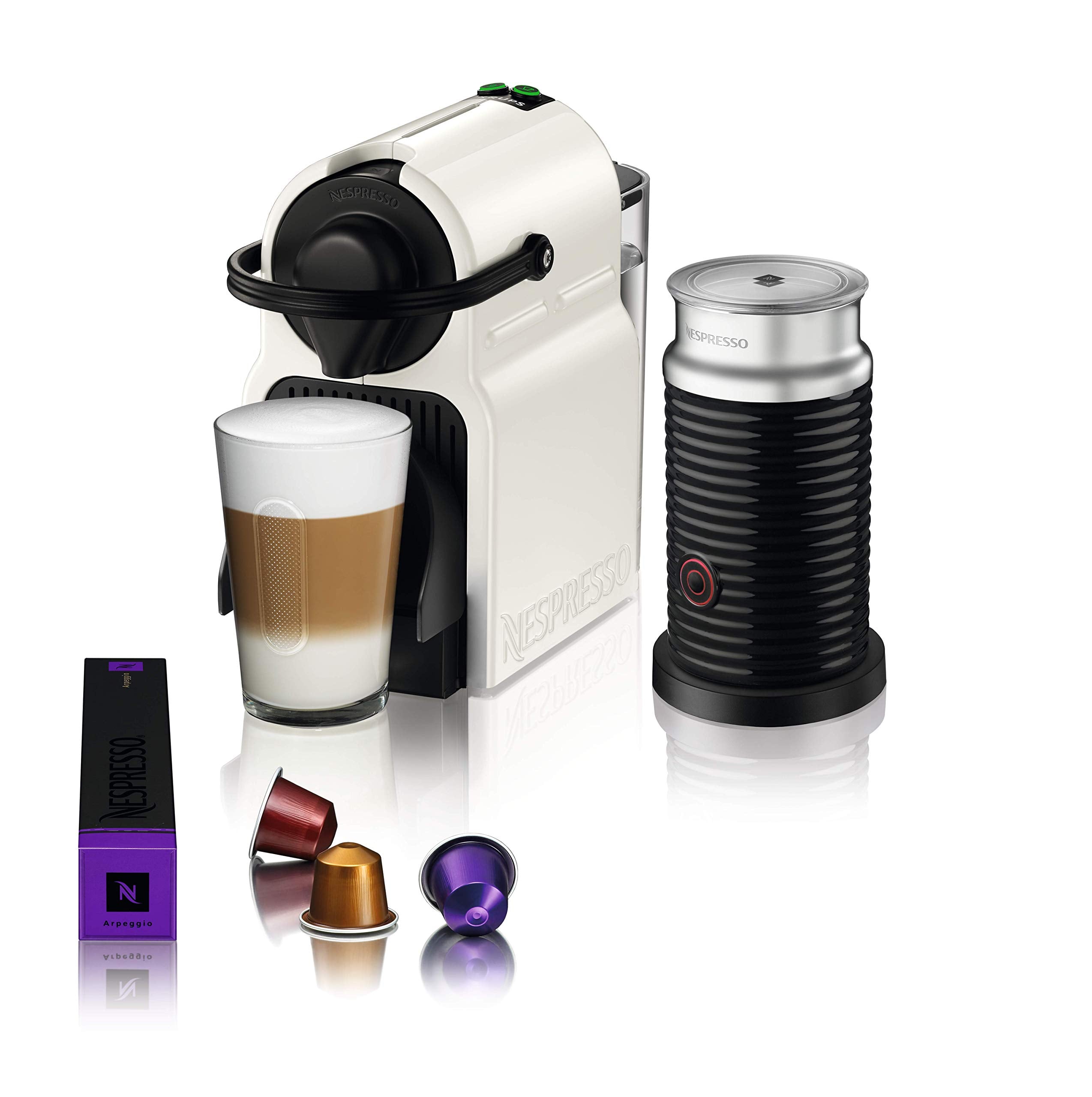 Elvian machine à café à capsule – Rouge rubis Elvian and Aeroccino blanc by Elvian